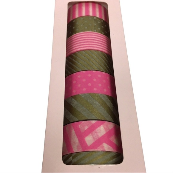 ELUM DESIGNS Washi Paper Tape Decorative Pink Gold 8 Rolls Scrapbooking NWT - Picture 2 of 5